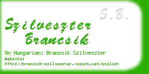 szilveszter brancsik business card